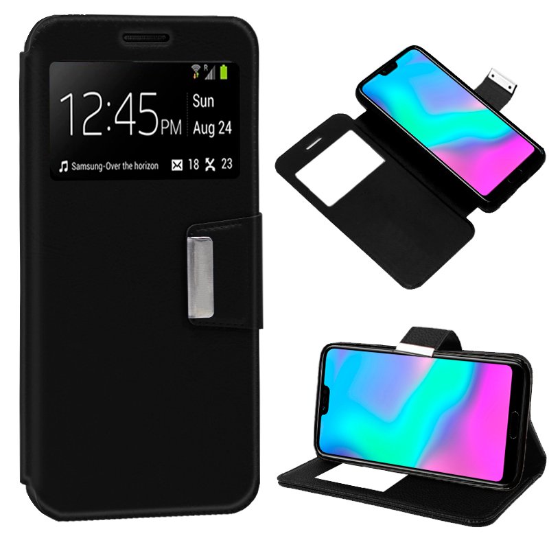 Capa Flip Huawei Honor 10 Plain Black