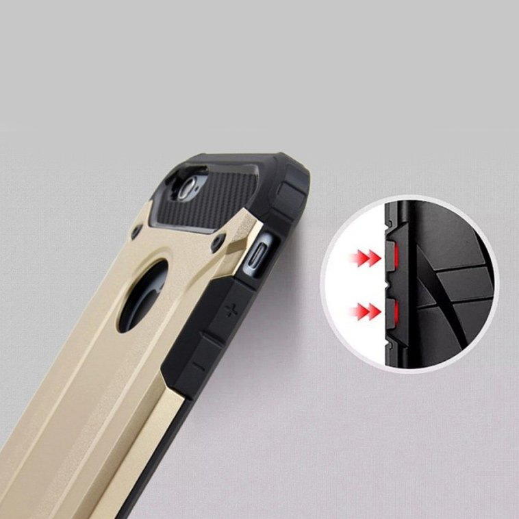 Capa Hybrid Armor Capa resistente e resistente para Samsung Galaxy J7 2017 J720 prata