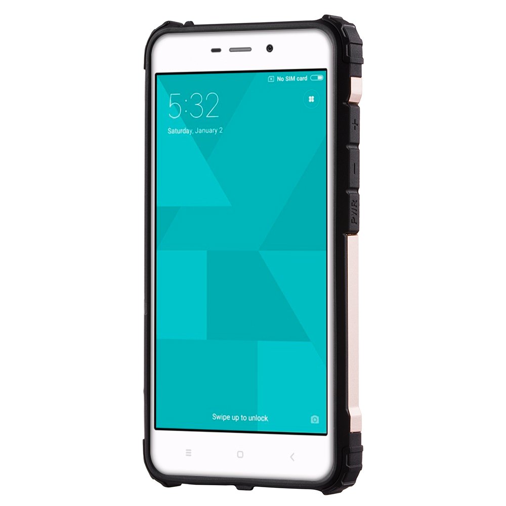 Capa de armadura híbrida resistente e resistente para Xiaomi Redmi 4A ouro