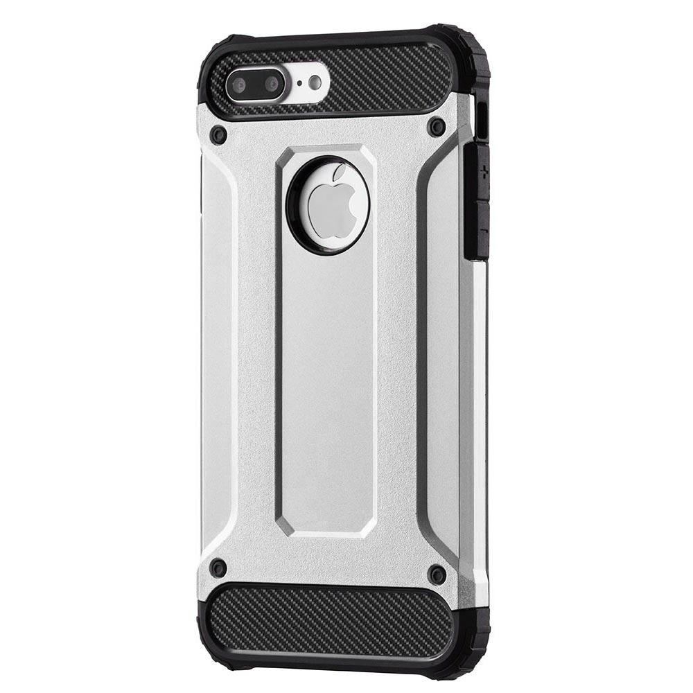 Capa Hybrid Armor Capa resistente e resistente para iPhone 7 Plus prata
