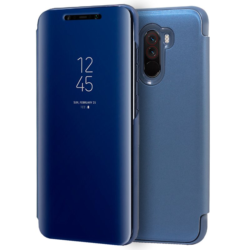 Capa Flip Xiaomi Pocophone F1 Clear View Blue