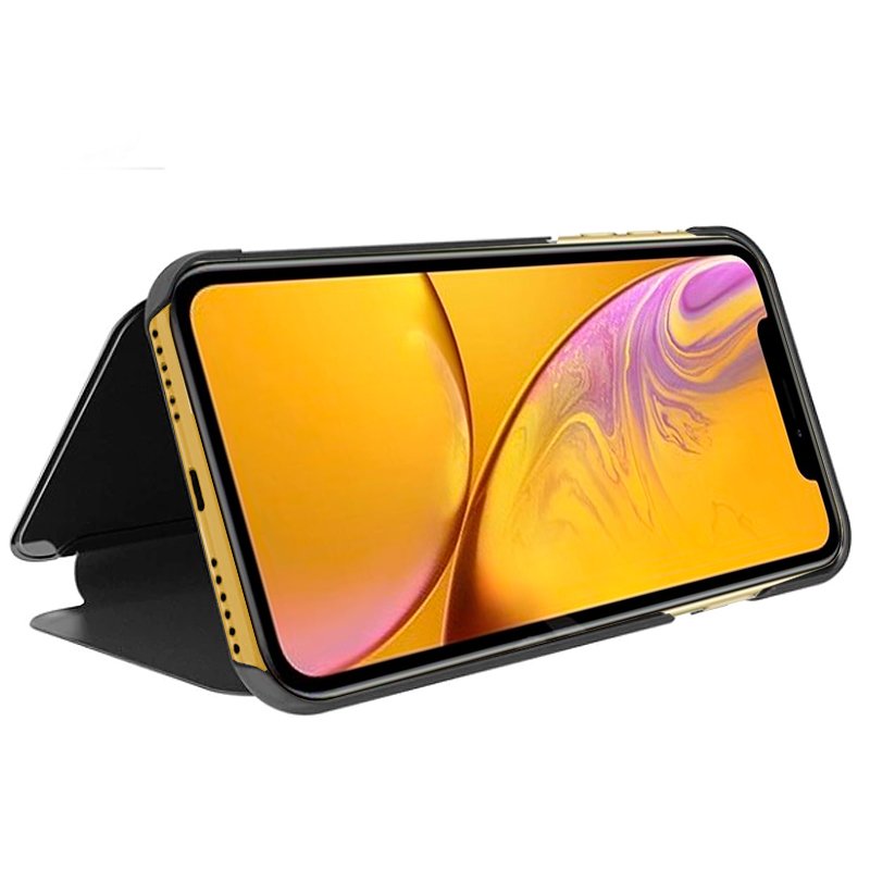 Capa Flip para iPhone XR Clear View Preto