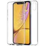 Capa silicone 3D para iPhone XR (frente e verso transparentes)