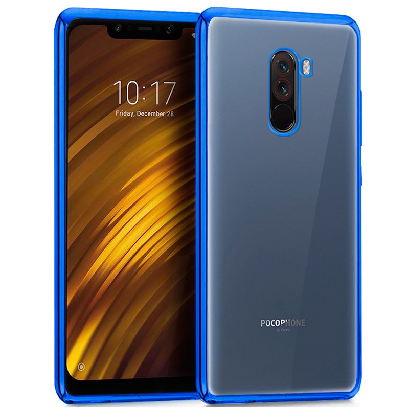 Capa Xiaomi Pocophone F1 Case Aro de metal (azul)