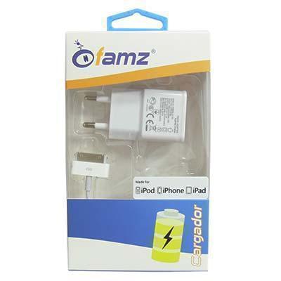 Carregador de Parede iPhone 3/4/4S 1000Mah Homologado Por Apple