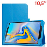 Capa Samsung Galaxy Tab A (2018) T590 / T595 Azul Couro 10,5 "