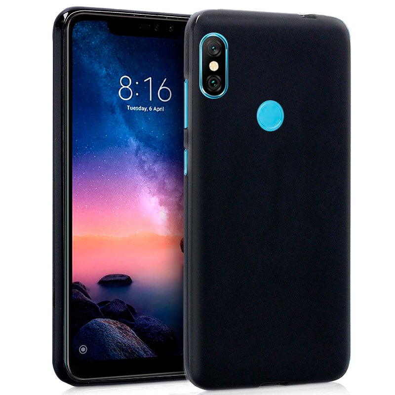 Capa Silicone para Xiaomi Redmi Note 6 Pro (Preto)