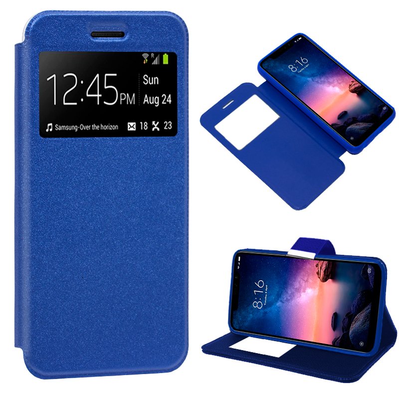 Capa Flip Xiaomi Redmi Note 6 Pro Azul Claro