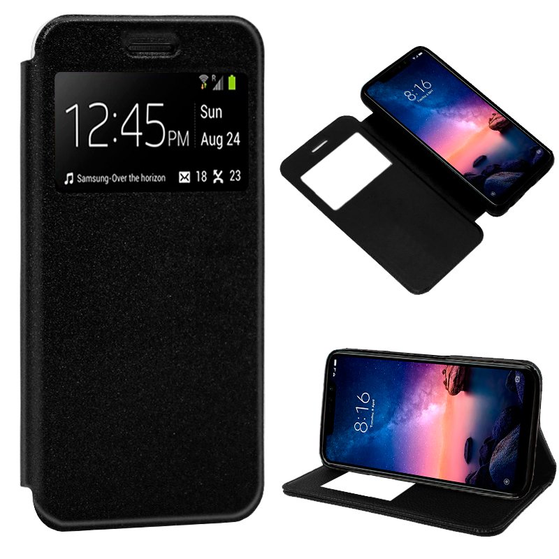 Capa Flip Xiaomi Redmi Note 6 Pro Smooth Black