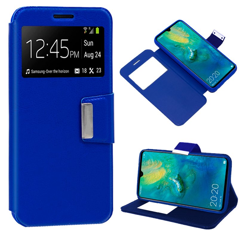 Capa Flip Huawei Mate 20 Plain Blue
