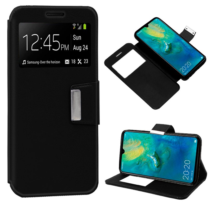 Capa Flip Huawei Mate 20 Plain Preto