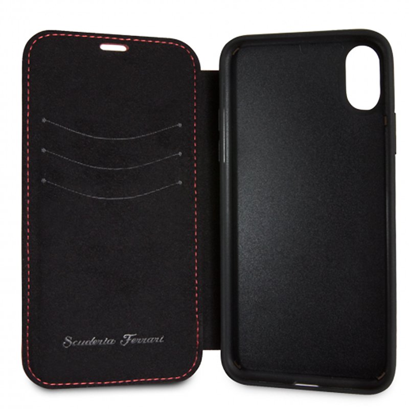 Capa Flip Cover iPhone XS Max Ferrari Vermelho