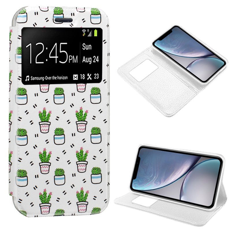 Capa Flip iPhone XR Cactos