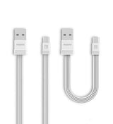 Conjunto de cabos micro USB Remax Tengy 2x USB 1M  -  16CM branco