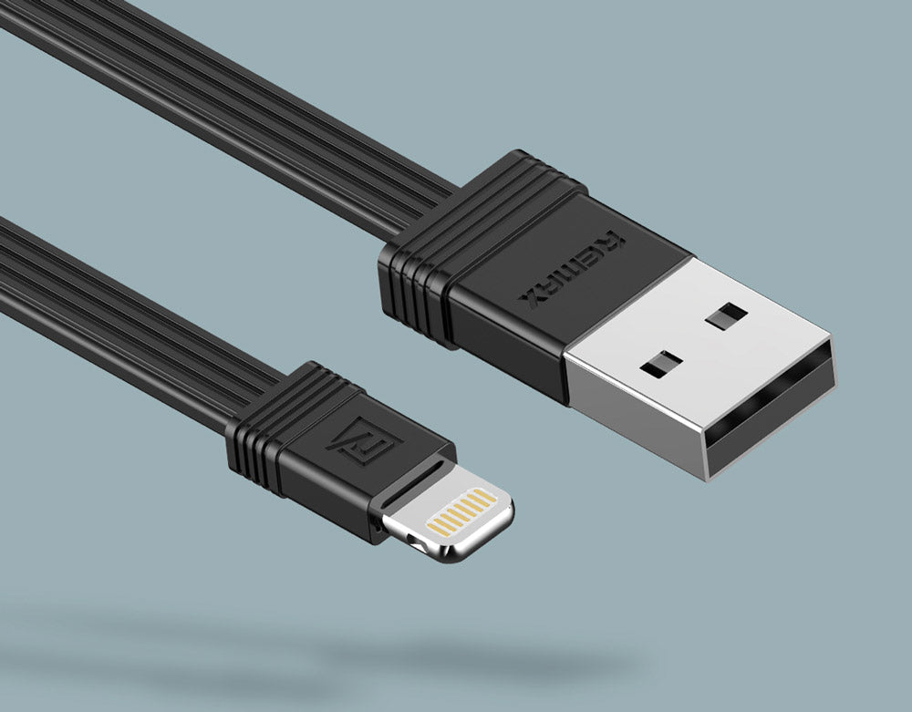 Conjunto de cabos relâmpago USB Remax Tengy 2x 1M  -  16CM preto