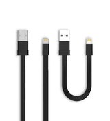 Conjunto de cabos relâmpago USB Remax Tengy 2x 1M  -  16CM preto