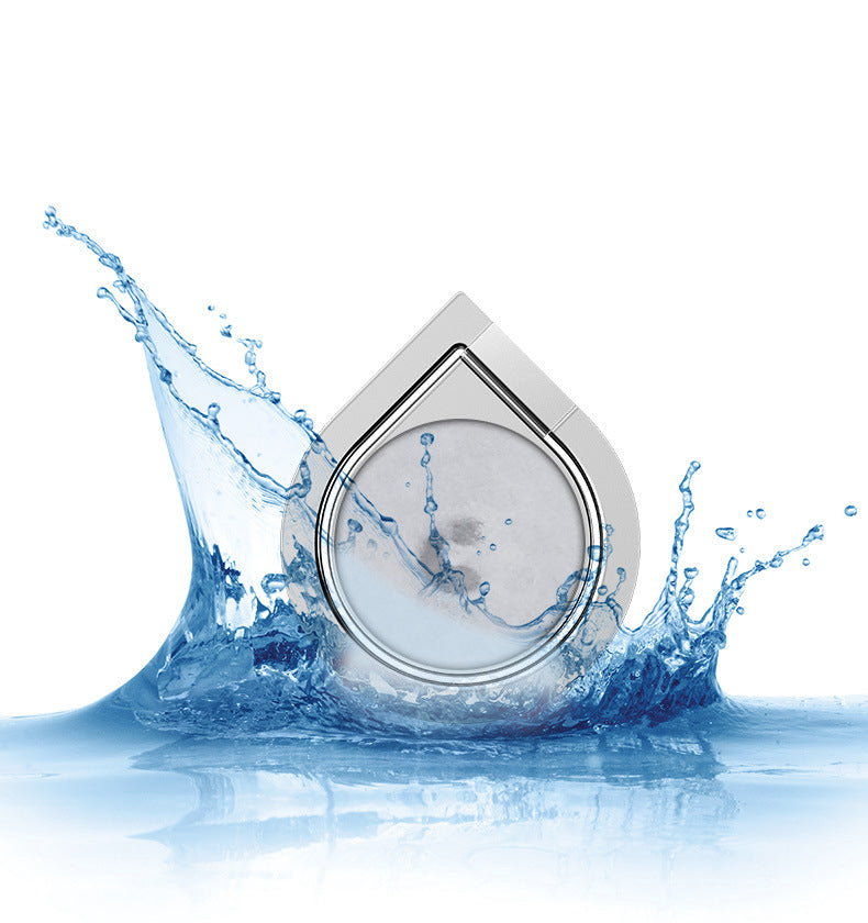 Porta-anel de gota d'água rosa