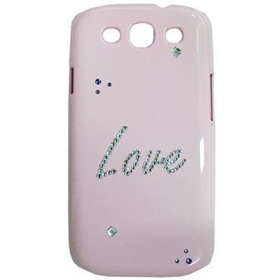 Capa Samsung Galaxy Siii I9300 Love Swarovski Elements Rosa