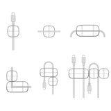Baseus Cross Peas autoadesivo Cable Organizer Cable Clipe preto (ACTDJ-01)