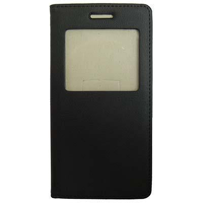 Capa Livro em Pele Premium iPhone 6S Plus / 6 Plus com Janela S-View Preto