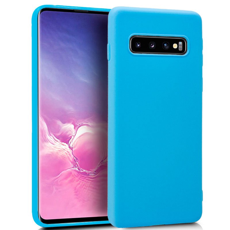 Capa Silicone Samsung G973 Galaxy S10 (Azul Claro)