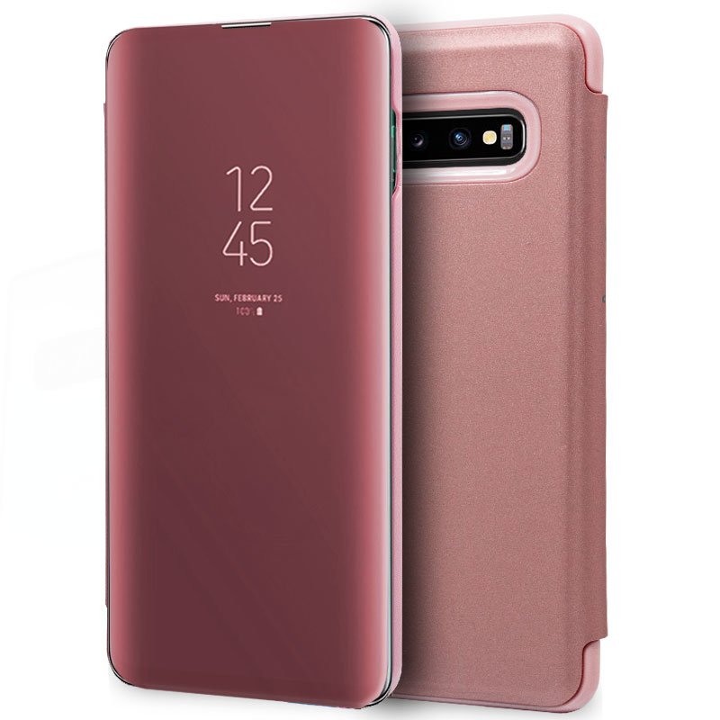 Capa Flip Samsung G973 Galaxy S10 Clear View Pink