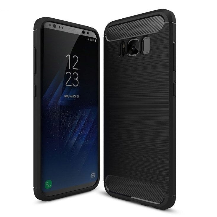 Capa carbono Capa flexível de TPU para Samsung Galaxy S8 G950 preta