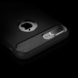 Capa carbono Capa flexível TPU para iPhone 8 - 7 preto