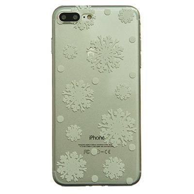 Capa Silicone Gel iPhone 7 Plus / iPhone 8 Plus Flocos de Neve