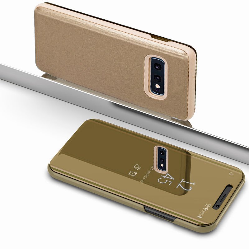 Capa Flip Samsung G970 Galaxy S10e Clear View Gold