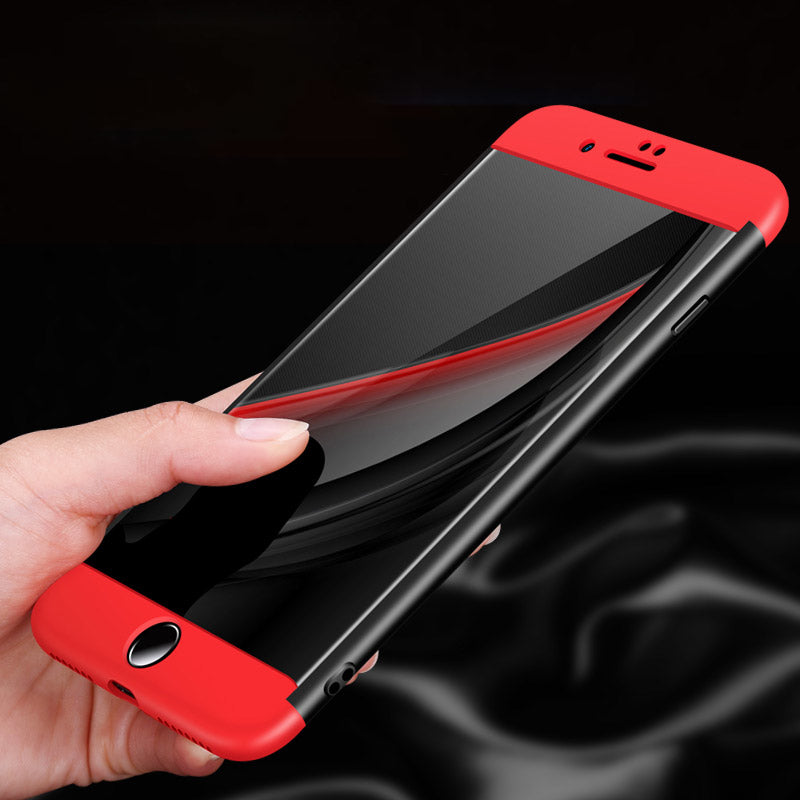 Capa de proteção GKK 360 frontal e traseira capa de corpo inteiro para iPhone 7/8 rosa
