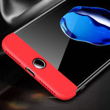 Capa de proteção GKK 360 frontal e traseira capa de corpo inteiro para iPhone 7/8 rosa
