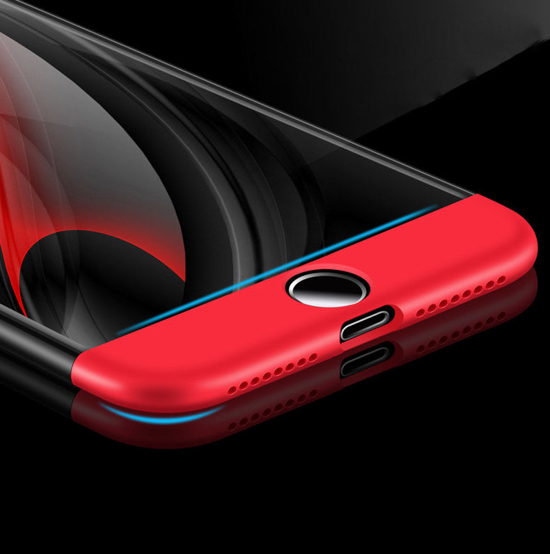 Capa de proteção GKK 360 frontal e traseira capa de corpo inteiro para iPhone 7/8 rosa
