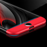 Capa de proteção GKK 360 frontal e traseira capa de corpo inteiro para iPhone 7/8 rosa