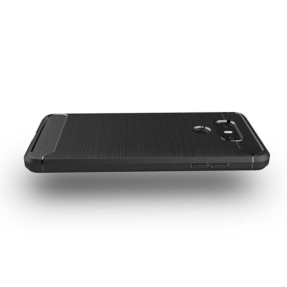 Capa carbono Capa flexível de TPU para LG G6 H870 preta