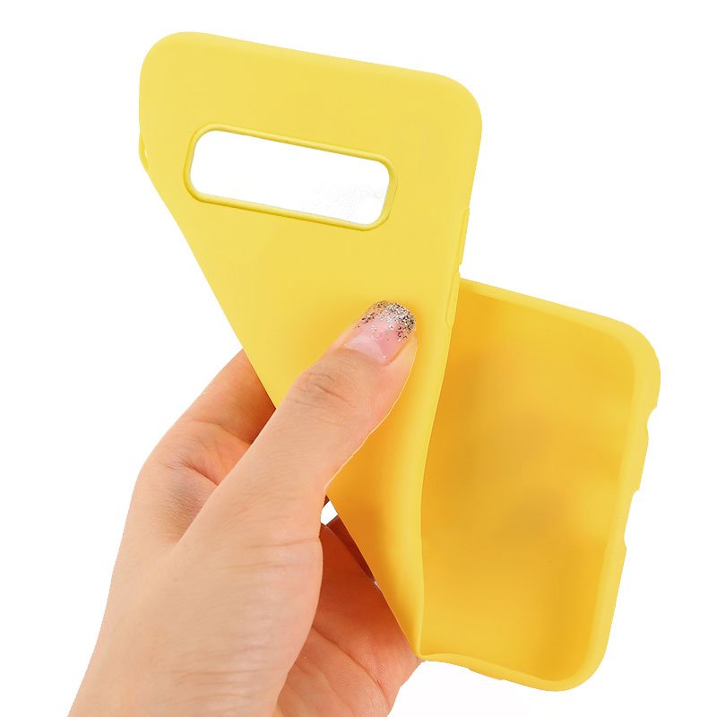 Capa Silicone Samsung G973 Galaxy S10 (Amarelo)