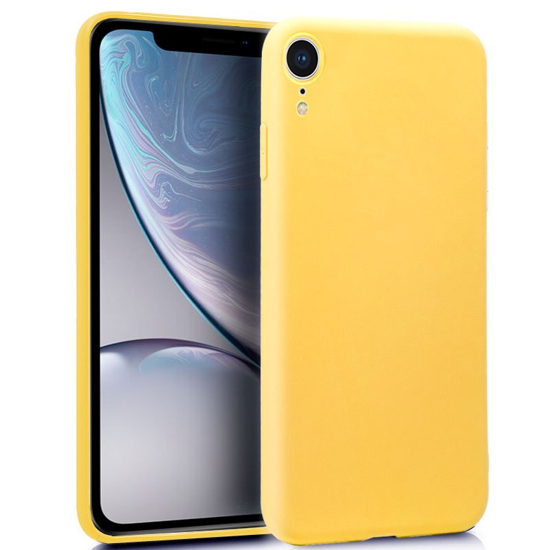 Capa silicone para iPhone XR (amarelo)