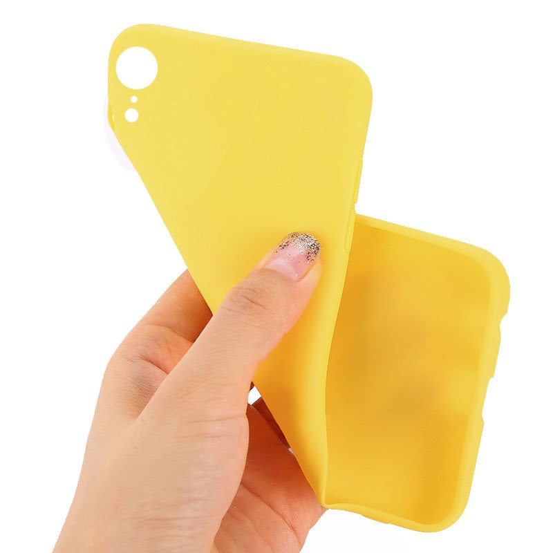 Capa silicone para iPhone XR (amarelo)
