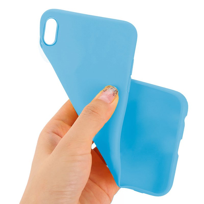 Capa silicone para iPhone XS Max (azul claro)