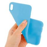 Capa silicone para iPhone XS Max (azul claro)