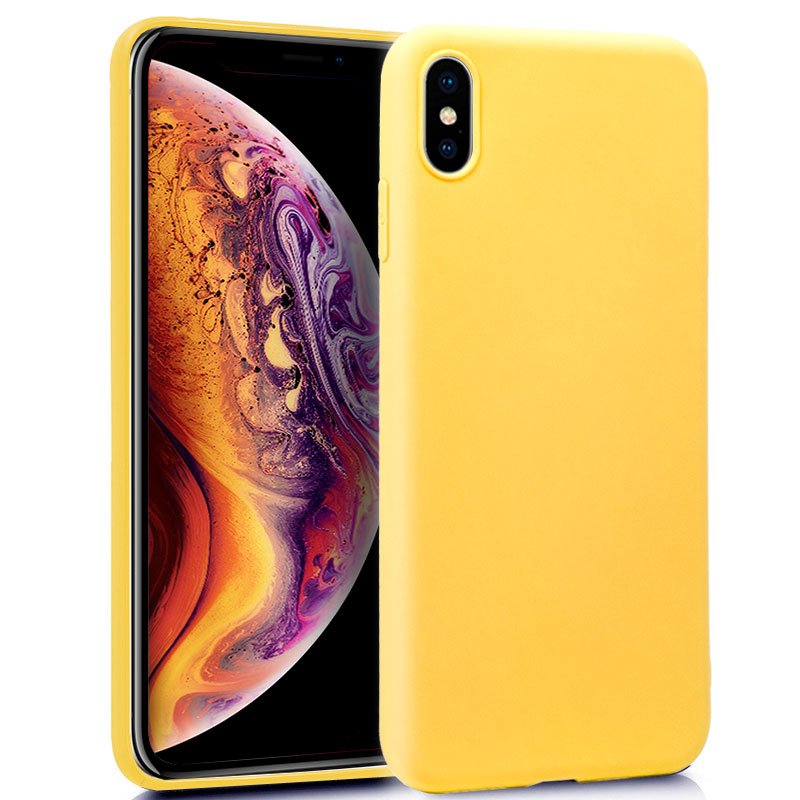 Capa silicone para iPhone XS Max (amarelo)