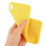 Capa silicone para iPhone XS Max (amarelo)