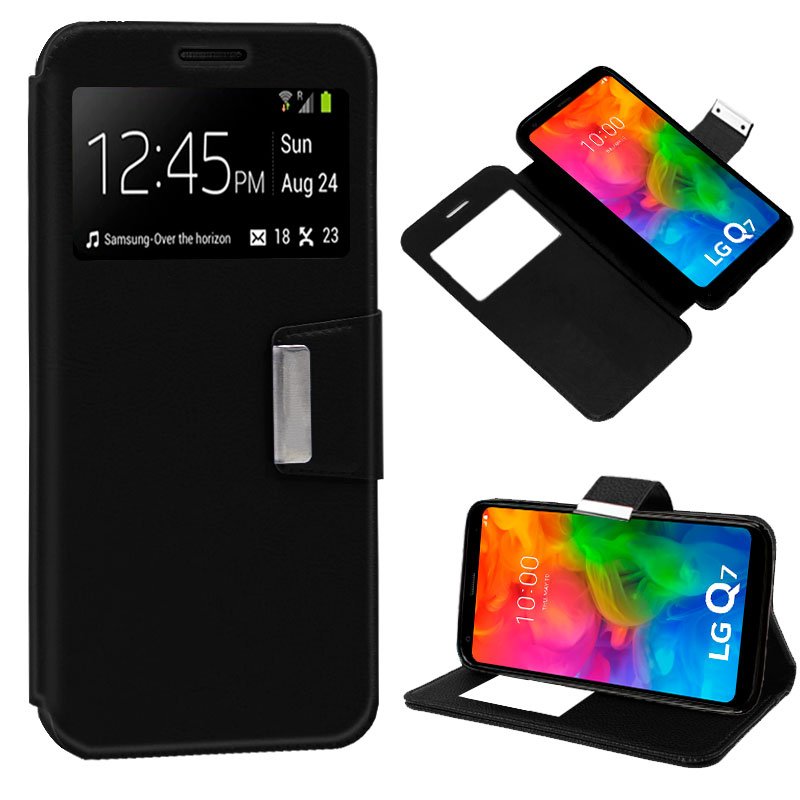 Capa Flip LG Q7 Smooth Black