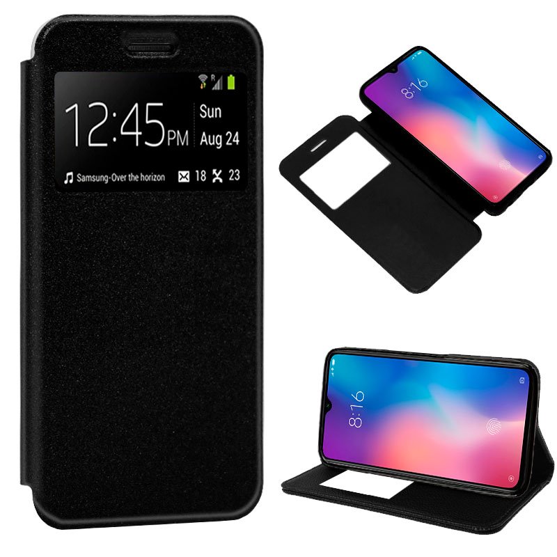 Capa Flip Xiaomi Mi 9 Smooth Black