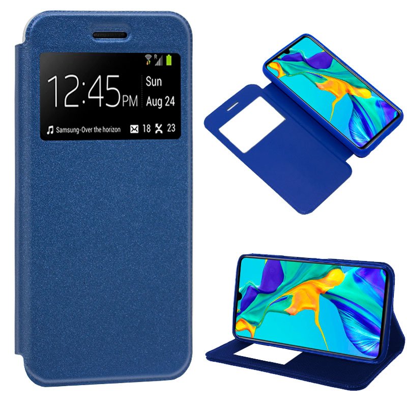 Capa Flip Huawei P30 Plain Blue