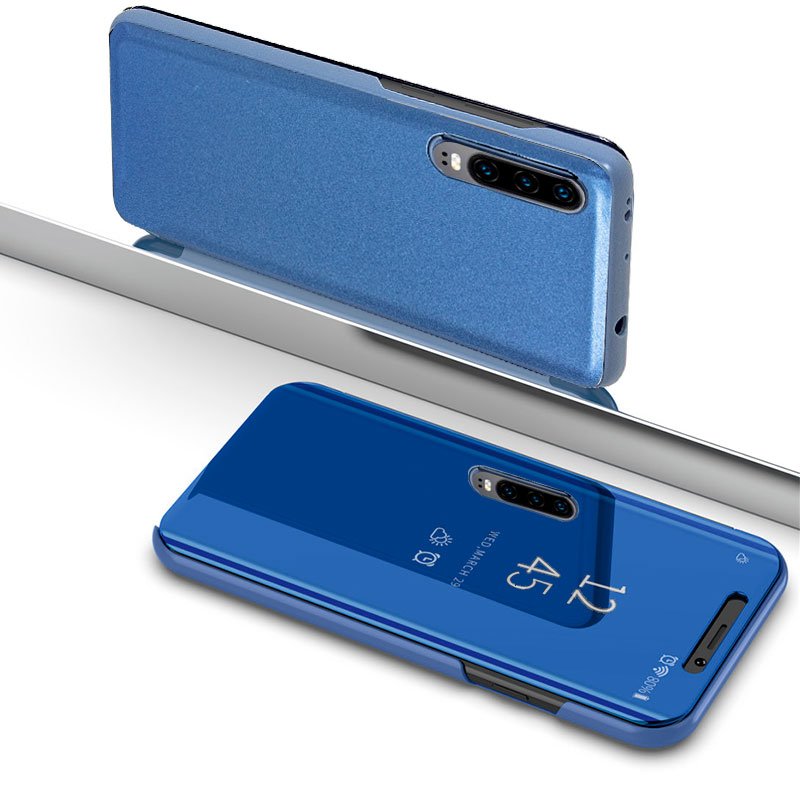 Capa Flip Huawei P30 Clear View Blue