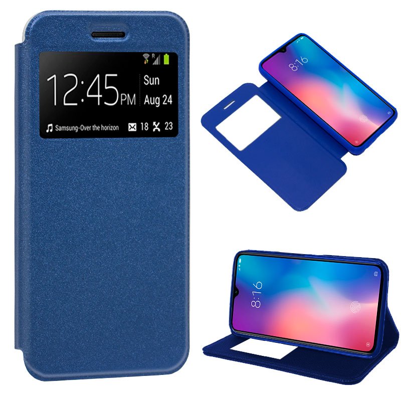 Capa Flip Xiaomi Mi 9 Plain Blue