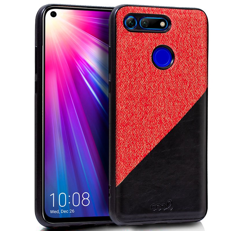 Capa Vermelha Bicolor para Huawei Honor View 20