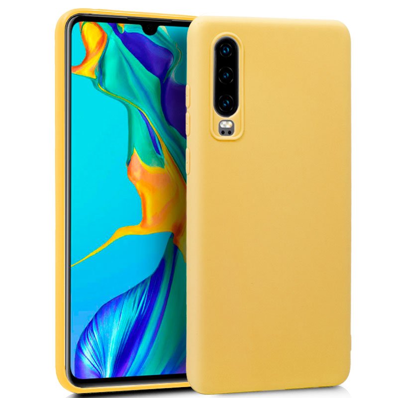 Capa Silicone para Huawei P30 (Amarelo)