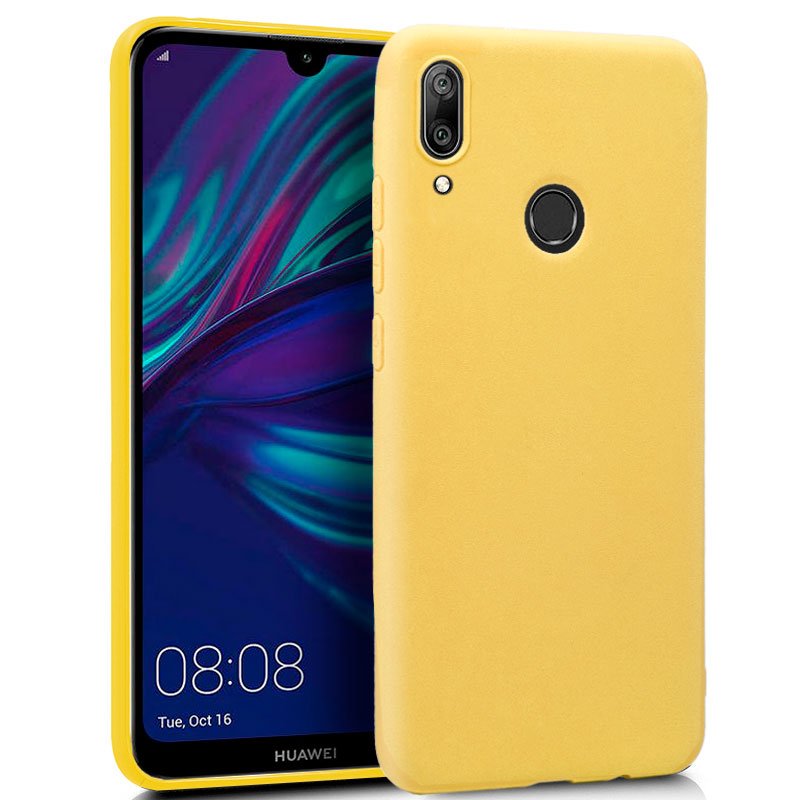 Capa Silicone Huawei Y7 (2019) Amarelo